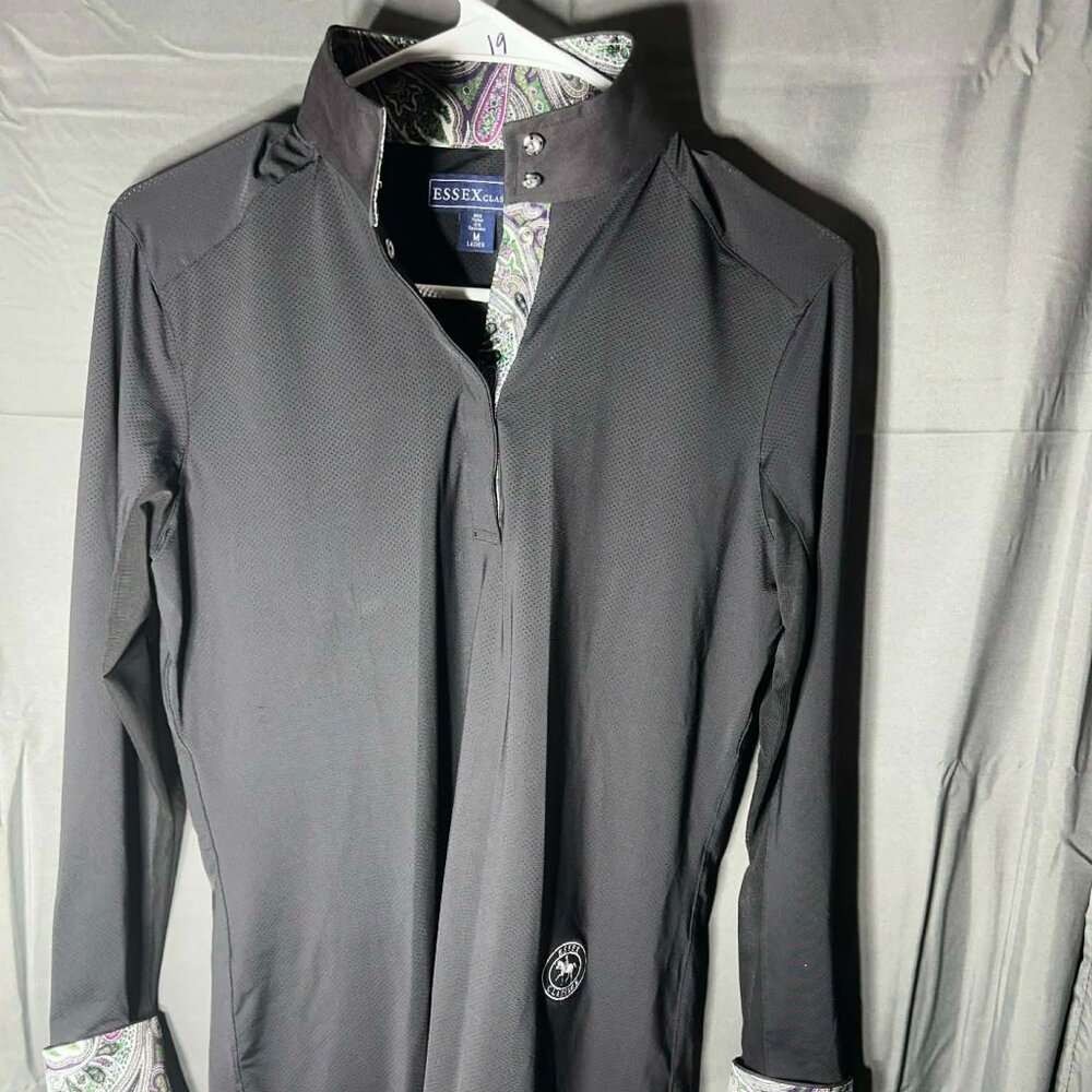 Essex Classics Ladies Classic Black Long Sleeve Shirt